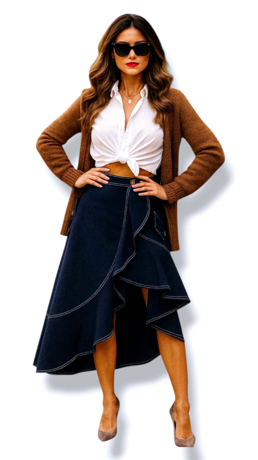 Traper suknja na preklop Ella